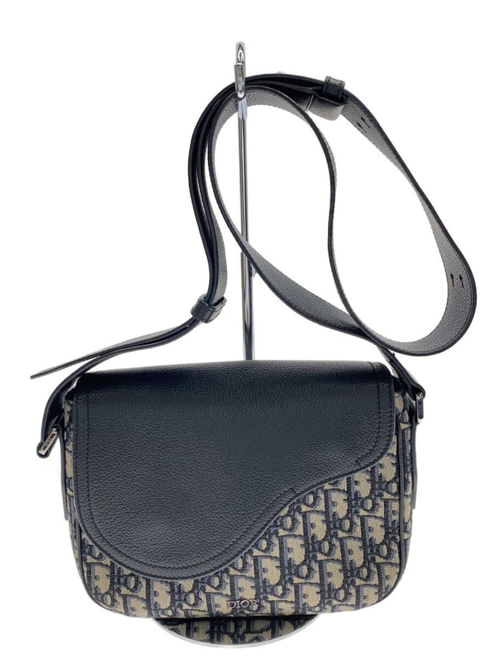 Christian Dior SADDLE MESSENGER BAG Canvas x Leather Navy Blue All over